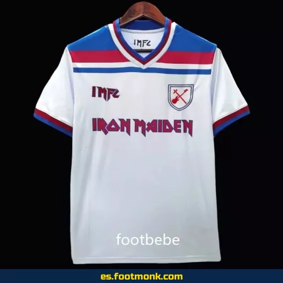 Camiseta Oficial West Ham United 2023 Iron Maiden Blanca - Edición Especial