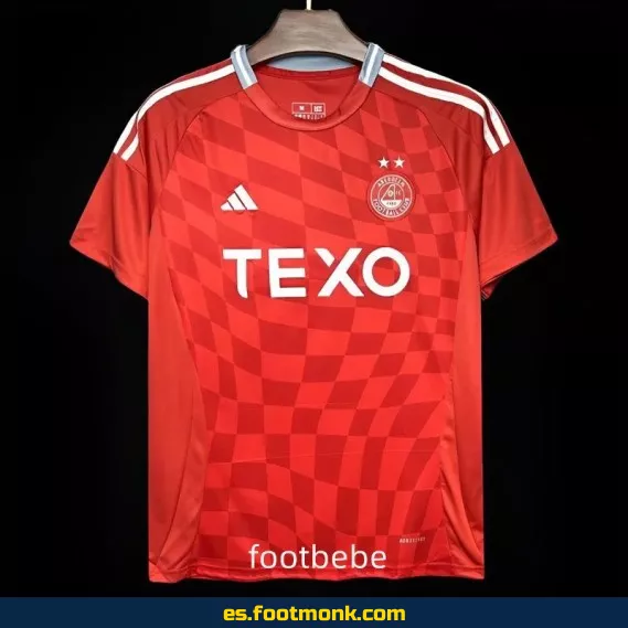 Camiseta oficial del Aberdeen FC 2024-2025 local roja – Edición nueva temporada
