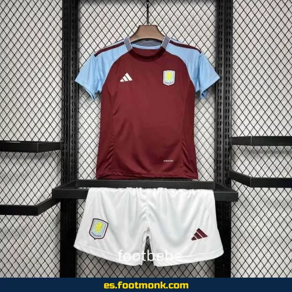 Camiseta oficial de fútbol Aston Villa infantil 2024-2025 - Local, comprar camisetas de fútbol para niños