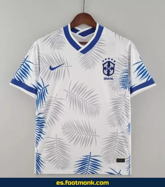 *"Camiseta de Fútbol Brasil 2022-2023 Pre-Match Blanca - Edición Oficial"*