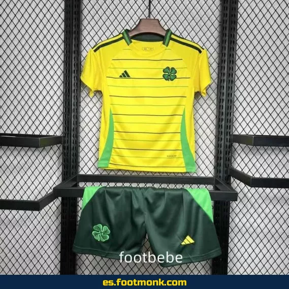 Camiseta de fútbol Celtic Niño 2024-2025 Visitante Amarilla – Oficial, Personalizada y de Alta Calidad