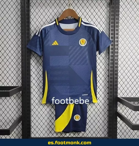 Camiseta de fútbol Escocia Niños 2024 Local - Oficial, Personalizada y de Alta Calidad