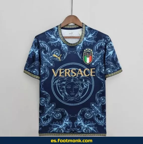 Camiseta Pre Partido Italia Versace 2022-2023 - Edición Especial - Réplica Oficial