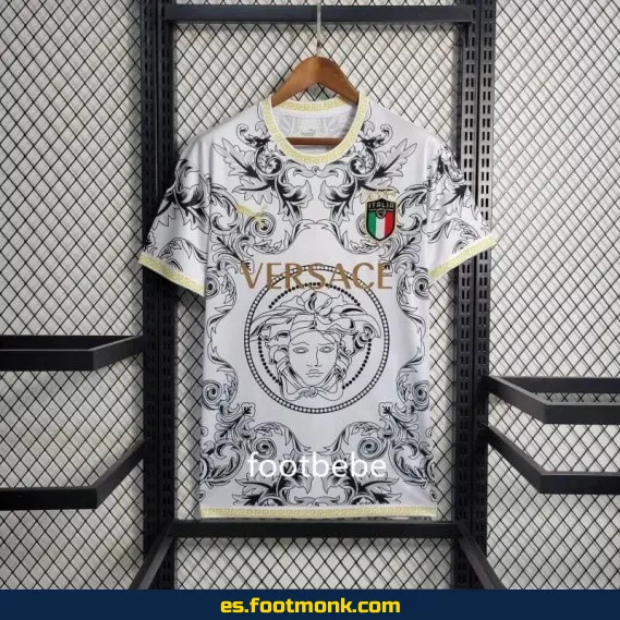 Camiseta de fútbol Italia Versace 2023-2024 Blanca - Edición Especial - Oficial