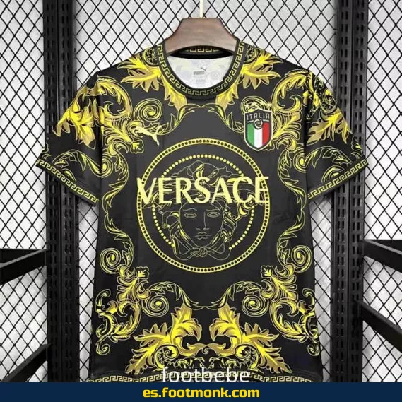 Camiseta de fútbol Italia Versace 2024 edición especial negra – Oficial