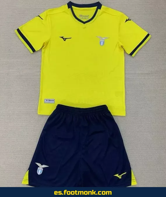 Camiseta oficial del Lazio para niño 2024-2025 - Edición visitante amarilla - Talla infantil