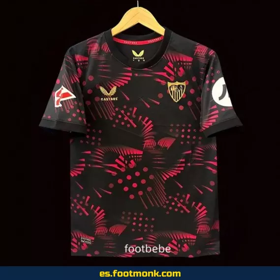 Camiseta oficial del Sevilla FC 2024-2025 negra - Edición especial nueva temporada