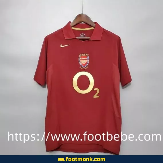 Camiseta retro vintage del Arsenal 2005-2006 local - Edición clásica oficial