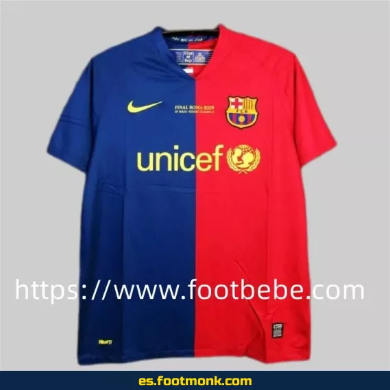 Camiseta retro del FC Barcelona 2008-2009 temporada - Edición clásica domicilio - Réplica oficial