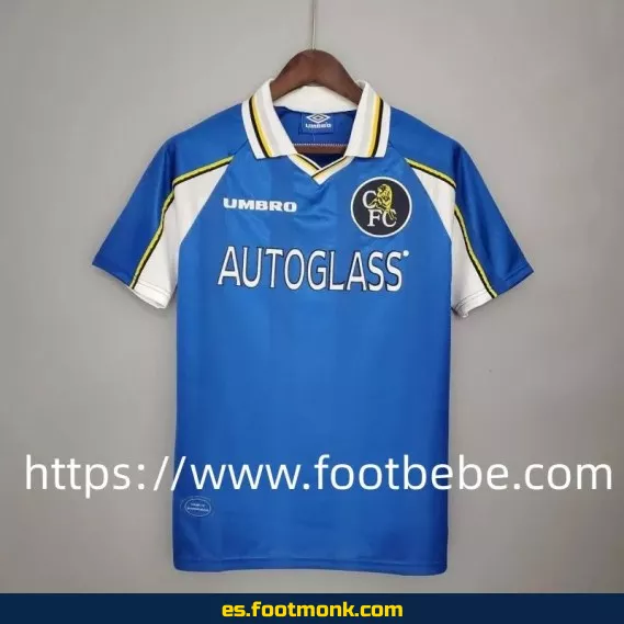 Camiseta retro Chelsea 1997-1999 local azul - Edición clásica de fútbol