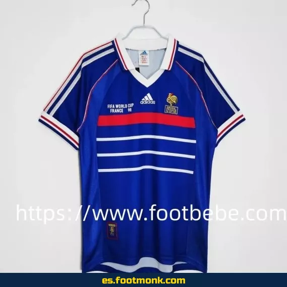 Camiseta de fútbol vintage Francia Mundial 1998 local - Edición especial retro
