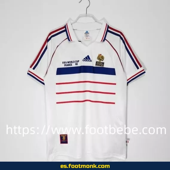 Camiseta retro Francia 1998 segunda equipación - Edición especial Copa del Mundo