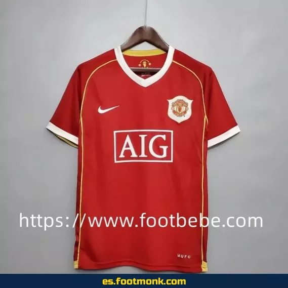 Camiseta retro Manchester United 2006-2007 local - Edición clásica de fútbol