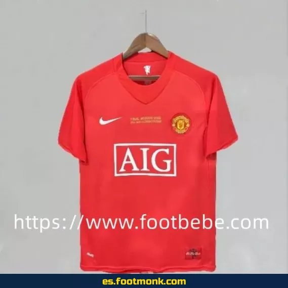Camiseta retro Manchester United 2007-2008 local - Edición clásica - Réplica oficial
