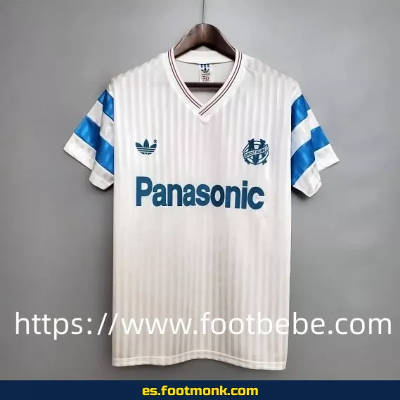 Camiseta retro del Olympique de Marseille 1990-1991 - Edición clásica domicilio - Réplica oficial