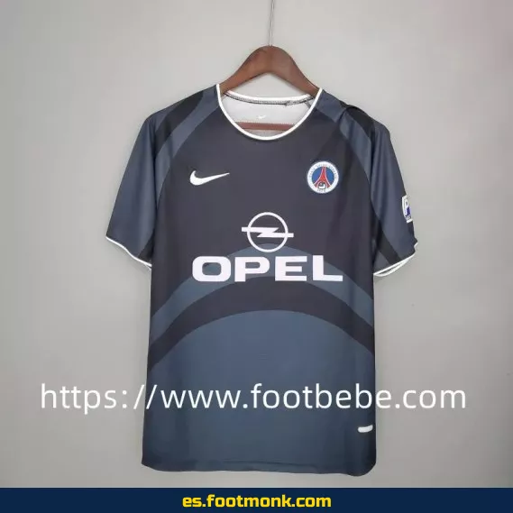 Camiseta retro PSG 2001-2002 tercera equipación gris - Edición vintage