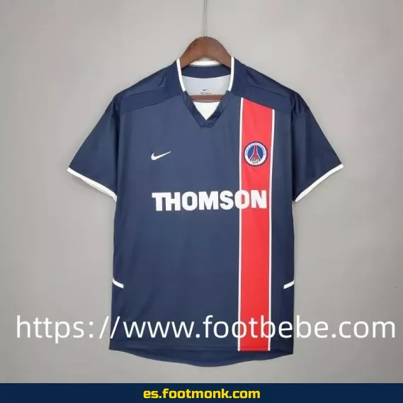 Camiseta retro PSG 2002-2003 local azul - Edición clásica de fútbol vintage