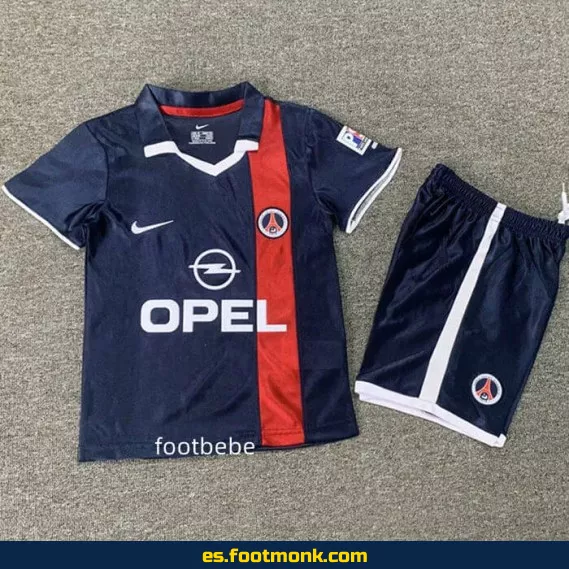 Camiseta retro PSG infantil 2001-2002 local - Edición clásica - Fútbol vintage para niños