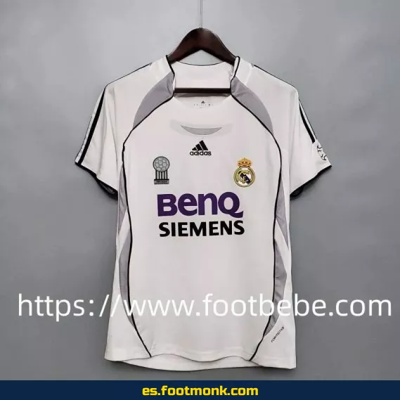 Camiseta retro del Real Madrid 2006-2007 - Edición clásica - Primera equipación - Fútbol vintage - Réplica oficial