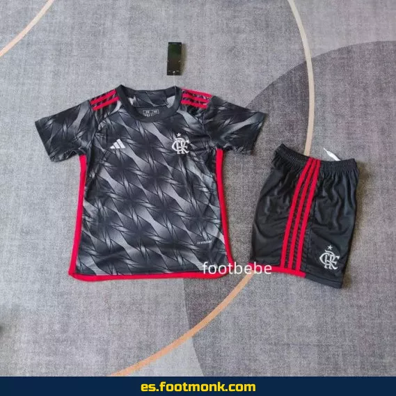 Camiseta Flamengo Infantil 2024-2025 Tercera Equipación con Patrocinio – Edición Oficial