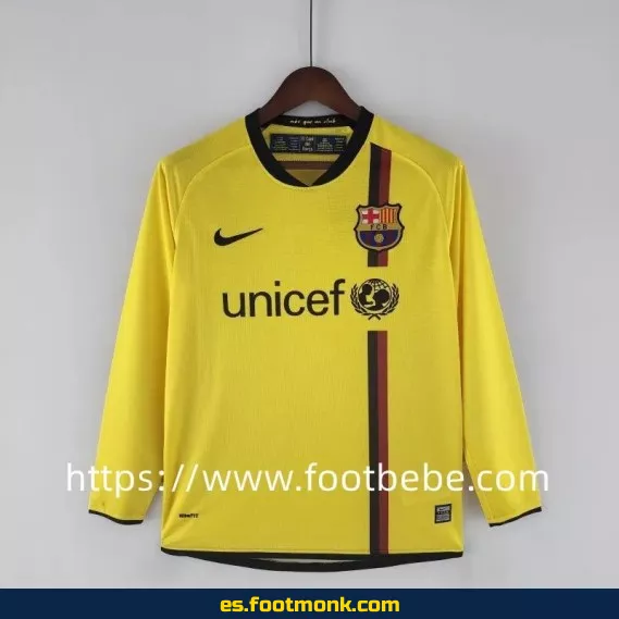 Camiseta retro del FC Barcelona 2008-2009 temporada exterior manga larga - Edición clásica