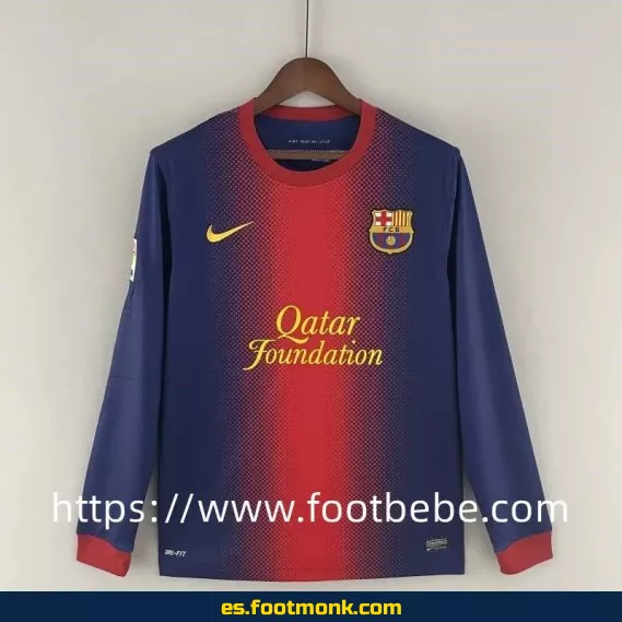 Camiseta retro del FC Barcelona 2012-2013 primera equipación manga larga - Edición clásica