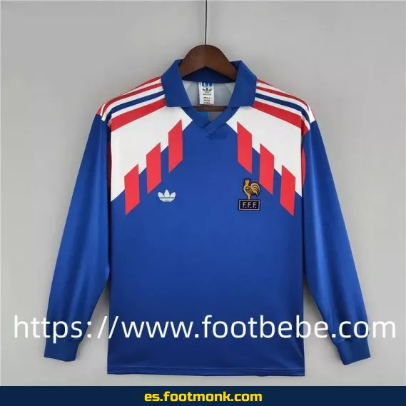 Camiseta retro Francia 1988-1990 local manga larga - Edición vintage - Réplica oficial