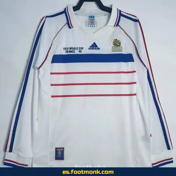 Camiseta retro Francia Mundial 1998 exterior manga larga - Edición especial