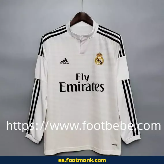 Camiseta retro Real Madrid 2014-2015 manga larga local - Edición clásica