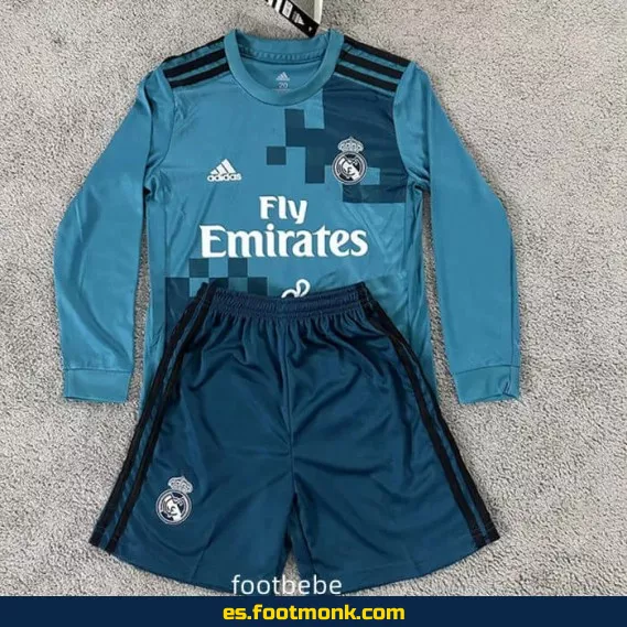 Camiseta retro Real Madrid infantil 2017-2018 manga larga tercera equipación - Edición especial