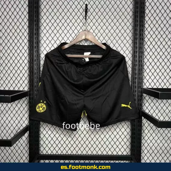 Short de fútbol Borussia Dortmund 2024-2025 Negro – Camiseta Oficial de Fútbol