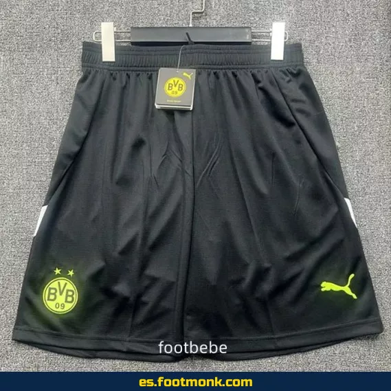 Short de fútbol Dortmund 2025-2026 negro - Camiseta oficial del equipo, edición especial