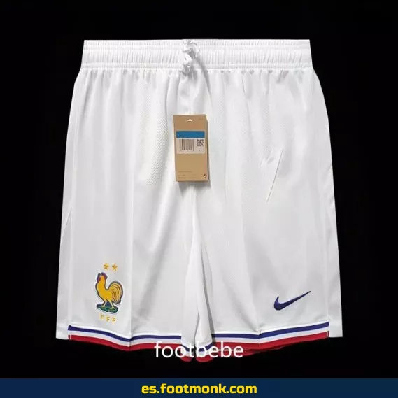 Short de fútbol Francia Euro 2024 Blanco - Camiseta oficial de selecciones