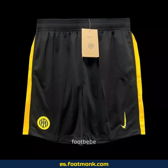 Short de fútbol Inter Milan 2024-2025 Tercera Equipación Negro - Camisetas Oficiales de Fútbol