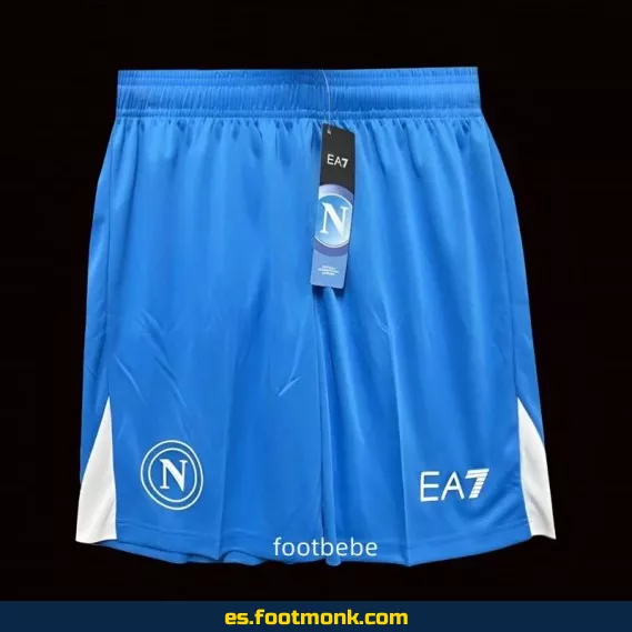 Short de fútbol Napoli 2024-2025 azul – Camiseta oficial del equipo, edición especial