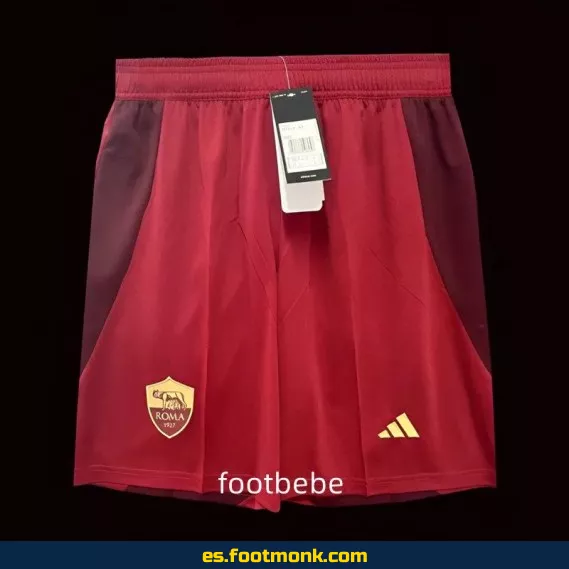 Short de fútbol AS Roma 2024-2025 rojo – Camiseta oficial de fútbol, edición especial
