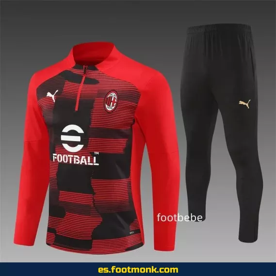 Sudadera AC Milan 2024-2025 Media Cremallera Roja – Camisetas de Fútbol Oficiales