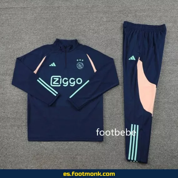 Sudadera Ajax 2023-2024 Media Cremallera Azul Marino – Camisetas de Fútbol Oficiales