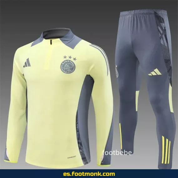 Chaqueta Ajax 2024-2025 Media Cremallera Amarillo Claro – Edición Especial