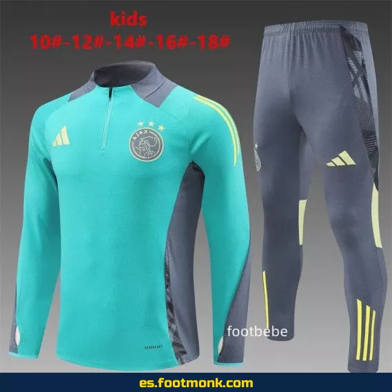 Sudadera Ajax Niños 2024-2025 Media Cremallera Azul – Camisetas de Fútbol Oficiales