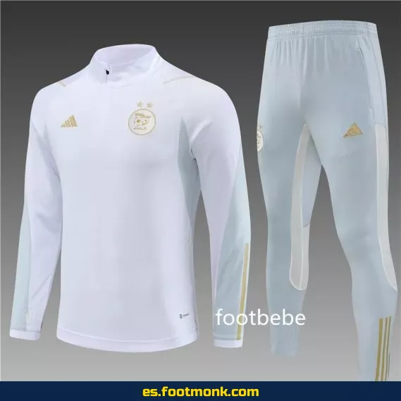 Chaqueta de Fútbol Argelia 2023-2024 Media Cremallera Blanca – Edición Especial