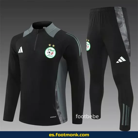 Chándal Argelia 2024-2025 Media Cremallera Negro – Camisetas de Fútbol Edición Especial