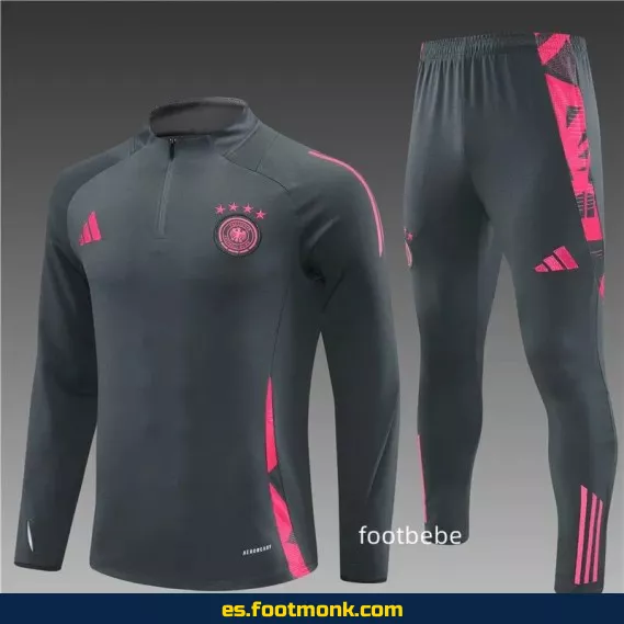 Sudadera Alemania 2024-2025 Media Cremallera Gris Oscuro – Edición Oficial