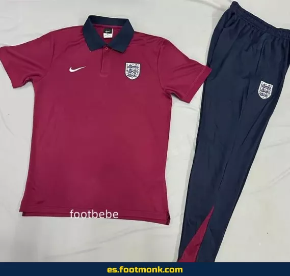 Polo de Fútbol Inglaterra 2025-2026 Rojo – Camiseta Oficial Edición Especial