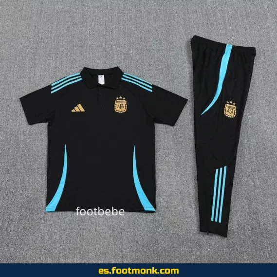 Polo Negro de la Selección Argentina 2025-2026 – Camiseta Oficial de Fútbol