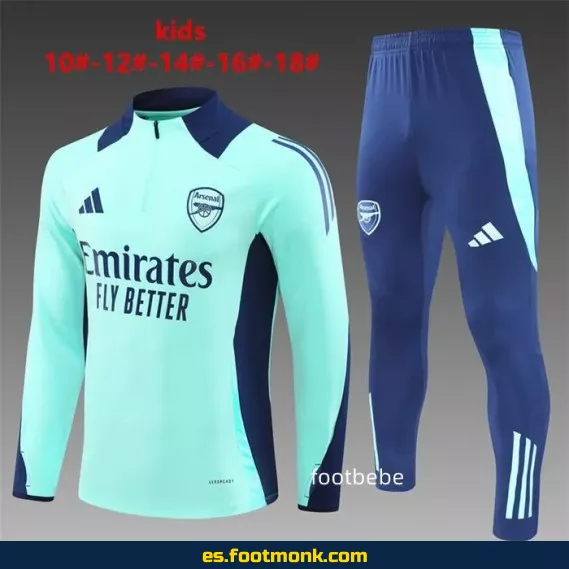 Chaqueta de Entrenamiento Arsenal Niños 2024-2025 Azul – Camisetas de Fútbol Oficiales