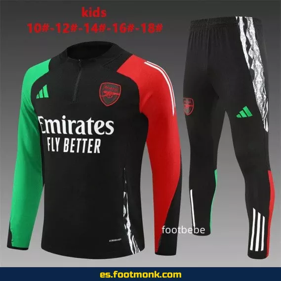 Chaqueta de Entrenamiento Arsenal Niños 2024-2025 Negra – Camisetas de Fútbol Oficiales