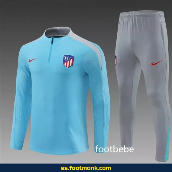 Chándal Oficial Atlético Madrid 2024-2025 Azul - Camisetas de Fútbol, Equipaciones de Clubes, Nueva Temporada