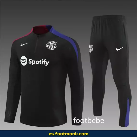 Chándal FC Barcelona 2024-2025 Negro - Camisetas de Fútbol Oficiales