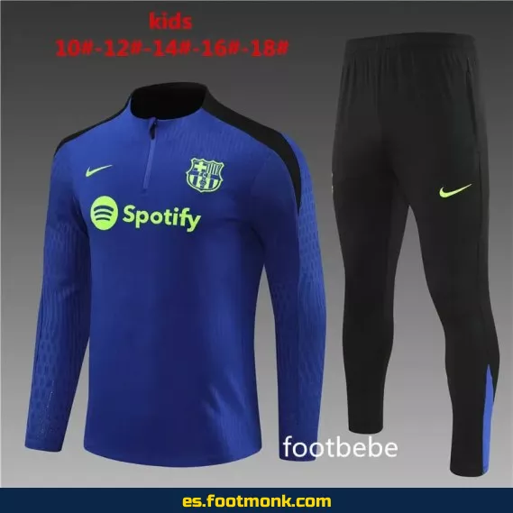 Chaqueta de Fútbol Barcelona Infantil 2024-2025 Azul – Camiseta Oficial para Niños